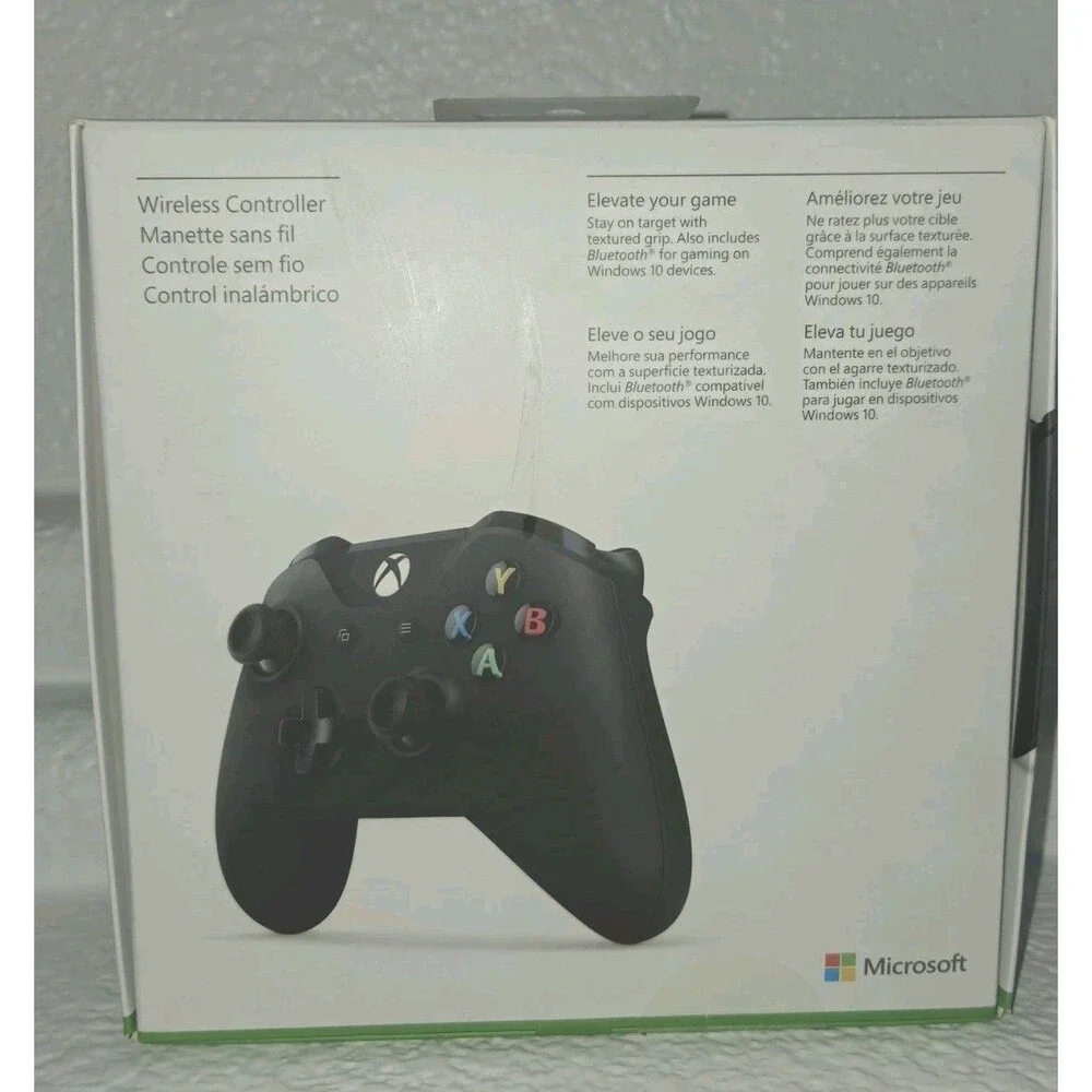 Microsoft Xbox One Windows Black Controller Model 1708 Bluetooth New Sealed Box